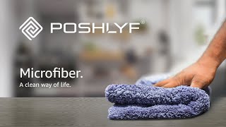 POSHLYF® Goldline 500GSM Microfiber Cloth-Edgeless|60x40 cm | Grey| | Made in Korea screenshot 2