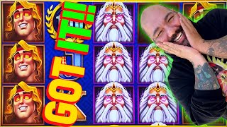 GUESS HOW MANY MINI WE GOT!! with VegasLowRoller and MaVLR on Olympus Awakening Slot Machine
