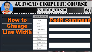 # 16 | How to Change Line Thickness (Width) in AutoCAD | polyline edit command | Pedit Command