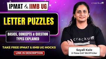 IPMAT 2026 & IIMB UG: Letter Puzzles | Complete Concept Explained with Examples