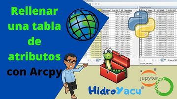 Rellenar una tabla de atributos con Arcpy (jupyter notebook)