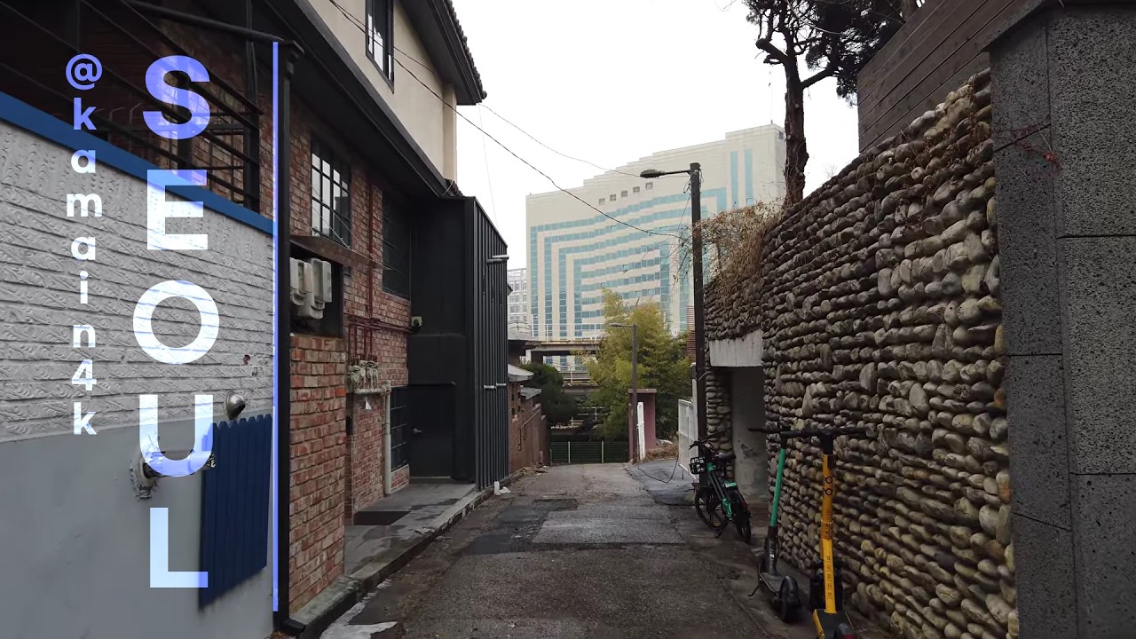 Korea 4k / 강남의 높은 골목길 / An alleyway on a high street in Gangnam, Seoul