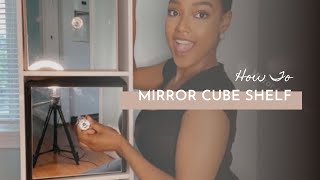 Diy mirror cube shelf