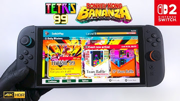 Tetris 99 with Donkey Kong Bananza theme on Nintendo Switch 2