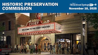 Historic Preservation Commission - November 10, 2025