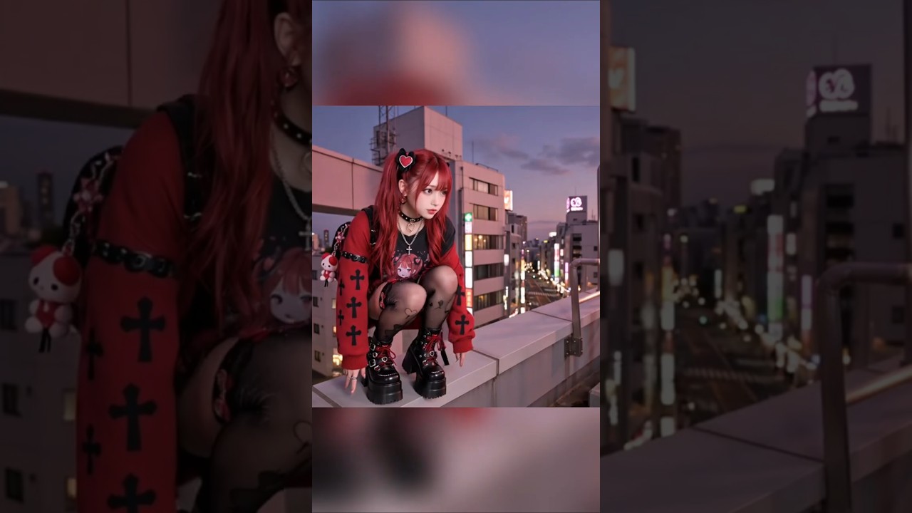 Parkour on #harajuku Rooftops in #jiraikei to #kawaiimetal lightning⚡️