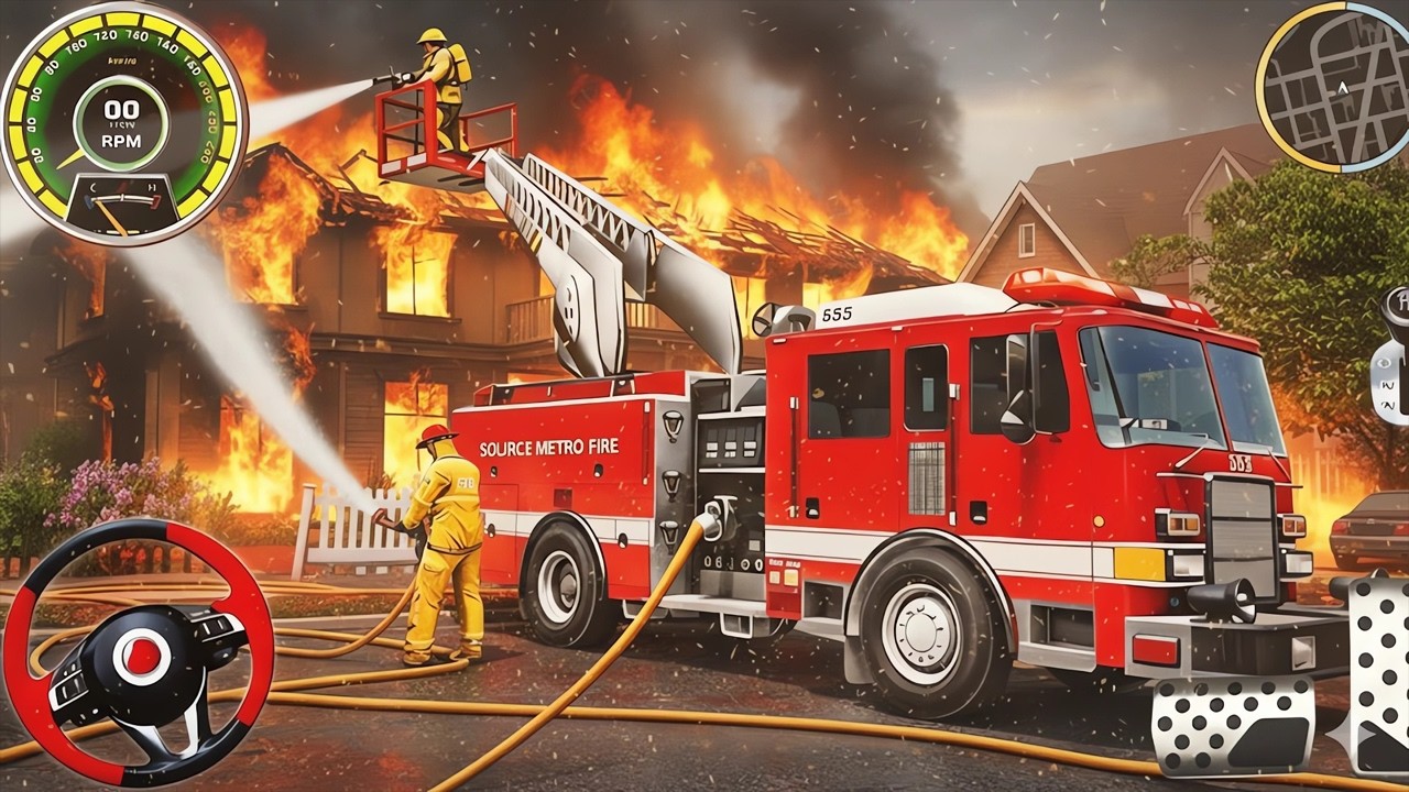 Fire Truck City Rescue Simulator | 911 US Emergency Fire Truck Driving 3D 🚒🔥 Android Gameplay