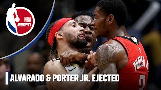Jose Alvarado and Kevin Porter Jr. were both ejected after late-game altercation | NBA on ESPN