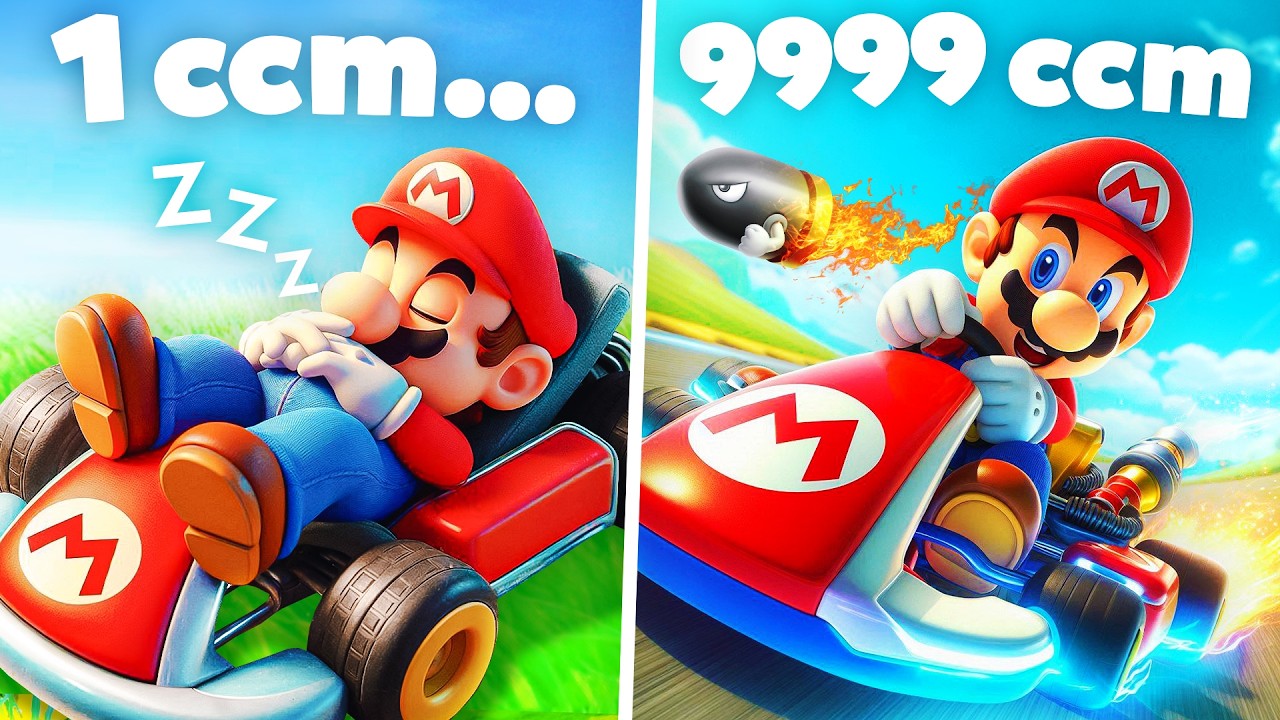 Mario Kart, aber JEDES RENNEN = 100ccm SCHNELLER!