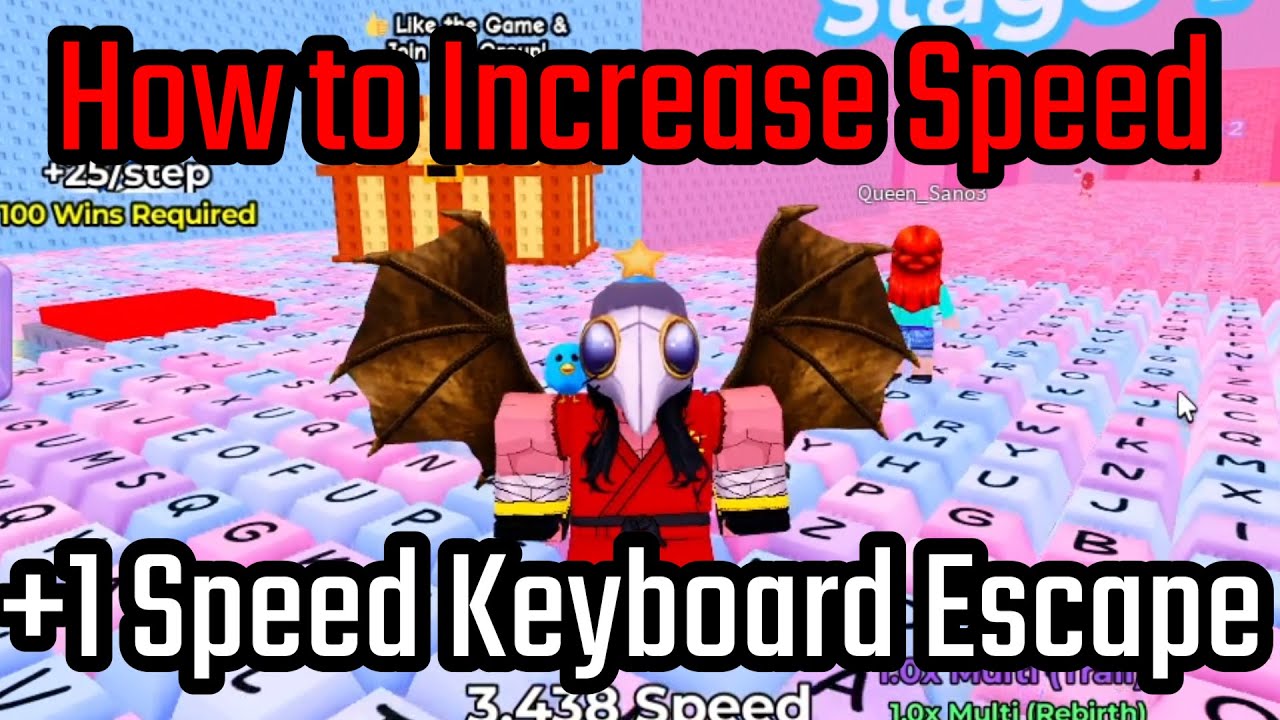 How to Increase Speed Fast and Upgrade Speed in +1 Speed Keyboard Escape Roblox