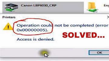 How to fix printer error occurred || Operation could not be completed (error  0x00000005)