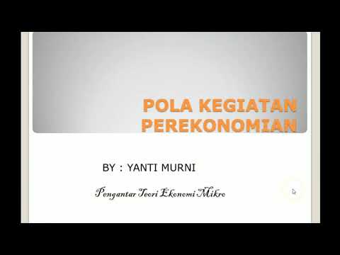 Pola Kegiatan Perekonomian