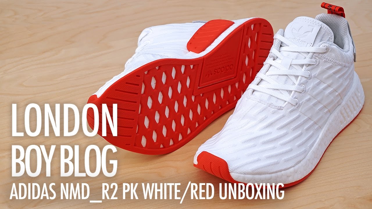 adidas nmd r2 red and white