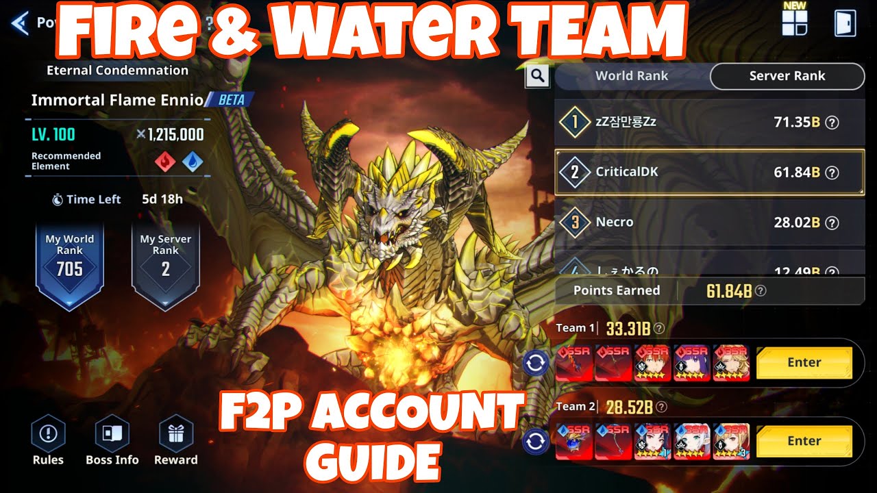 [F2P] POD !! Water & Fire Team GUIDE !! Power of Destruction !! Solo Leveling Arise