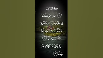 سورة الصافات بل عجبت ويسخرون وإذا ذكروا لا يذكرون وإذا رأوا ظلية يستسخرون الاية ١٢ إلى الآيه ١٥
