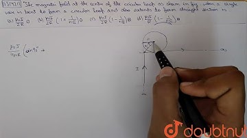 The magnetic field at the centre of the circular loop as shown in Fig. when a single wire is ben...