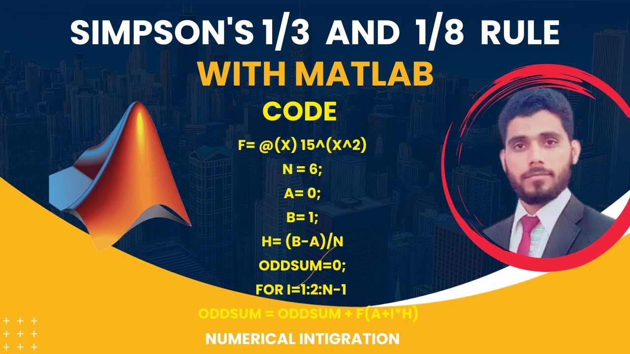 Simpson's 1/3 and 1/8 Rule With MATLAB Code | Numerical Integration in ...