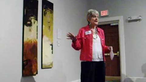 Edie Maney talks at the Customs House