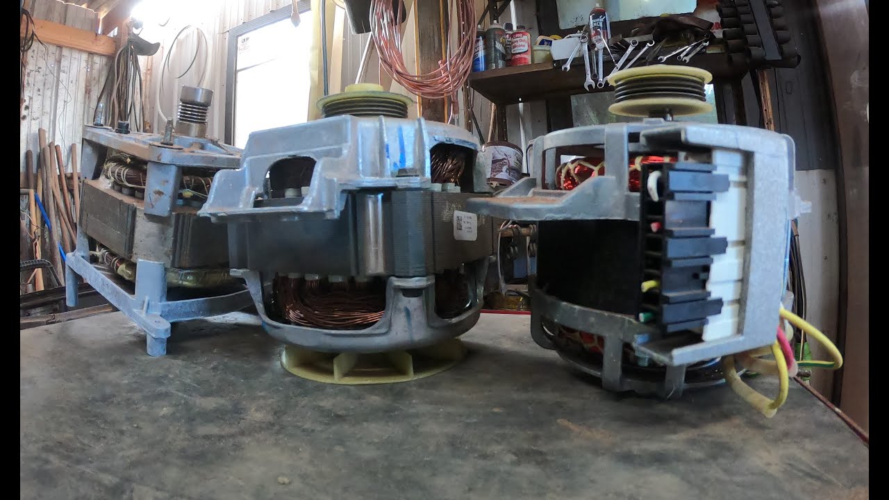 Scrapping out some newer washing machine motors, for cast aluminum and hopefully some copper