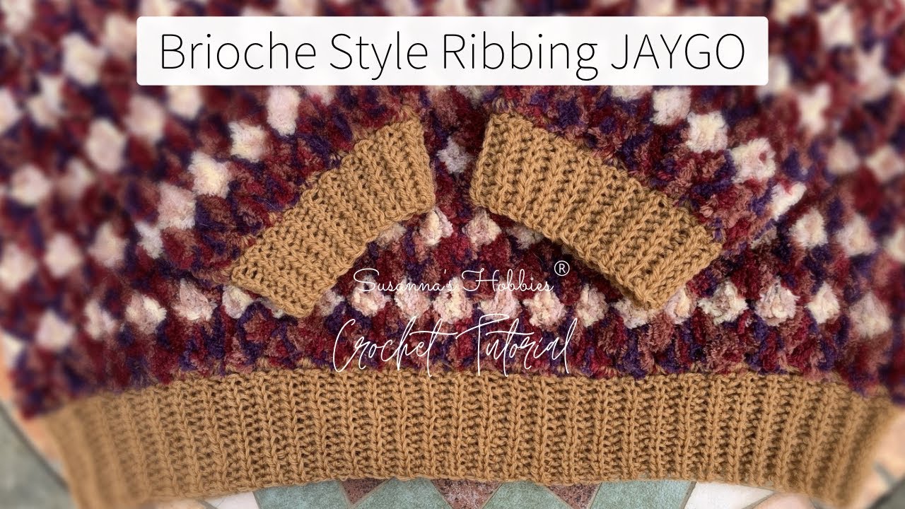 🪛Присоединение по ходу вязания крючком английской резинки (узор бриошь)