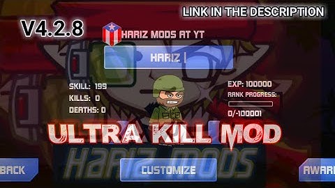 Mini Militia Ultra Kill Mod V4.2.8💥 |Hariz Mods|Like And Sub!
