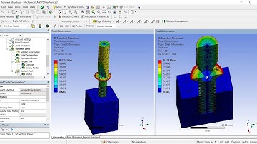 transient structural analysis on bolt and screw driver working