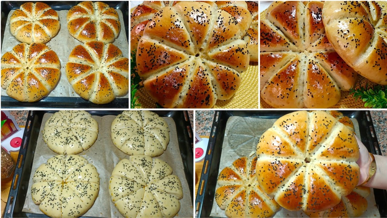 خبز الوردة 🏵️ خبز رمضاني🌜 بامتياز ناجح من اول مرة خفيف وهشيش كي لقطن 😉