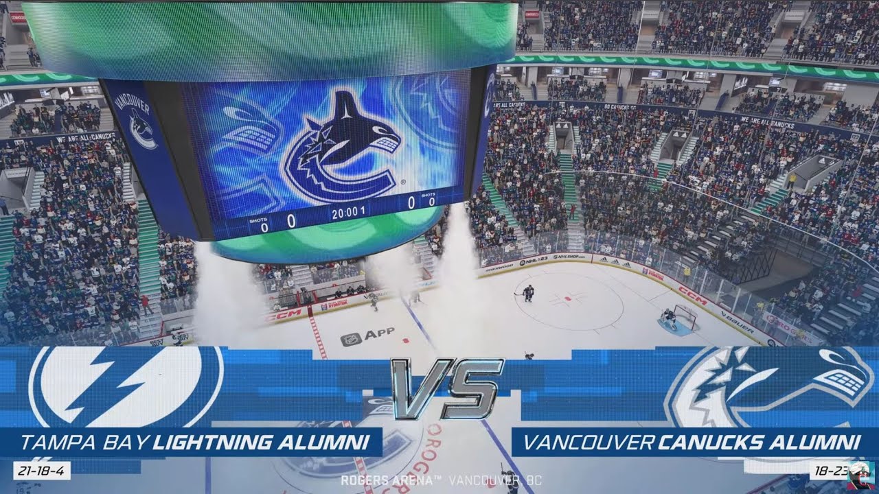Tampa Bay Lightning Alumni VS Vancouver Canucks Alumni NHL23 Game