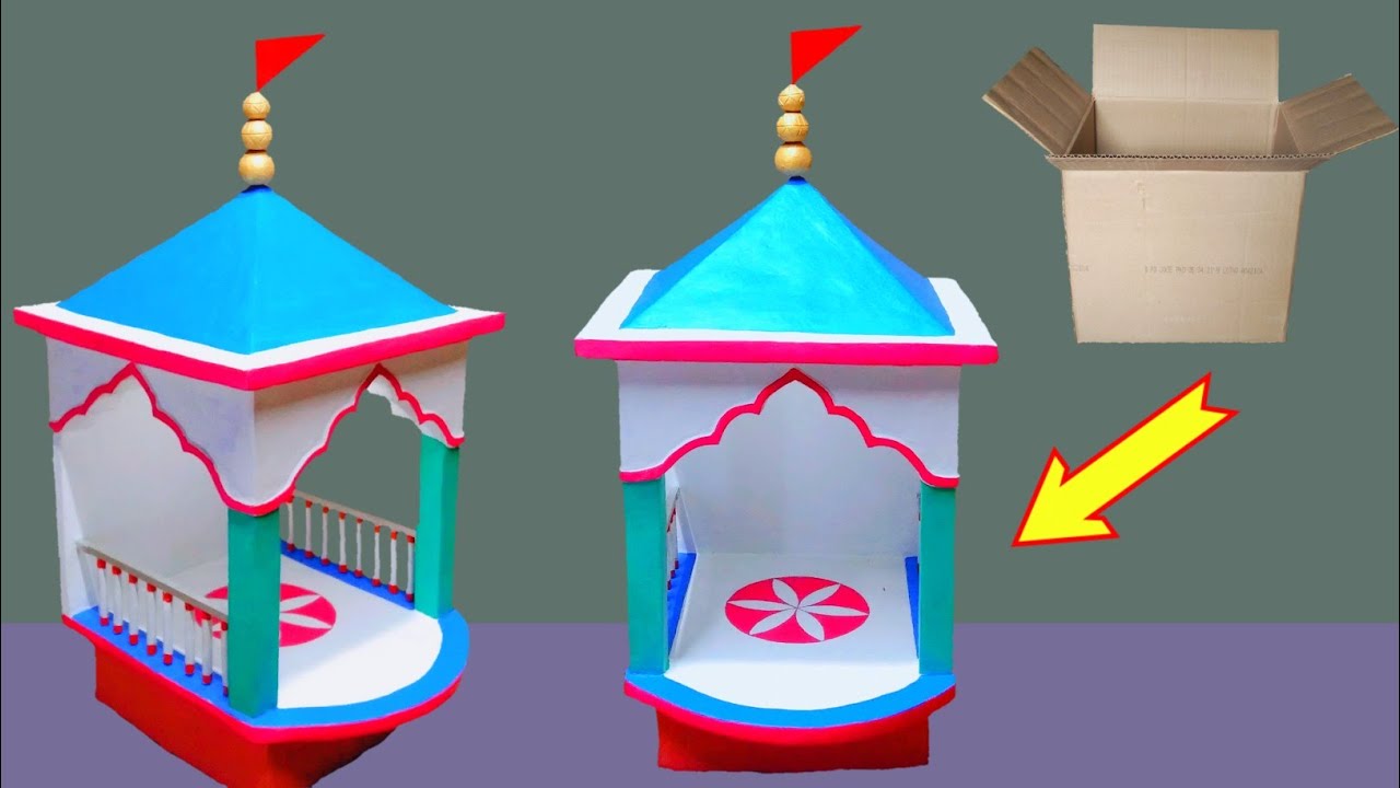 how to make pooja mandir at home ৷ cement crafts ideas ৷ cardboard