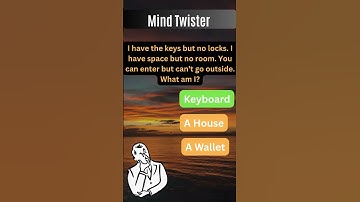 I Have Keys but No Locks — What Am I? ⌨️ #Riddle #brain #riddles #brainteasers