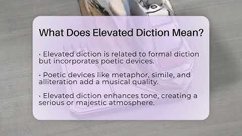 What Does Elevated Diction Mean? - The Prose Path