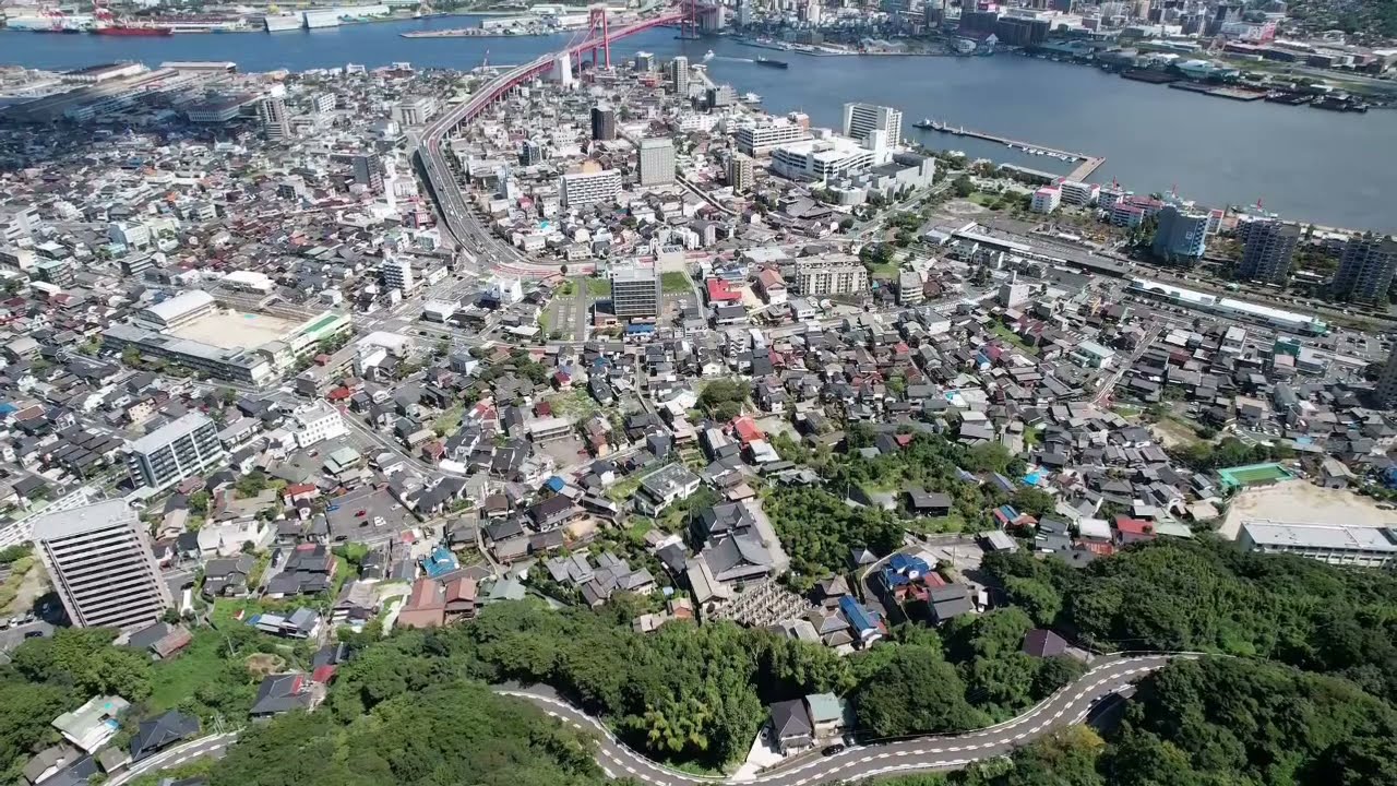 【ドローン空撮】北九州市若松区高塔山と周辺