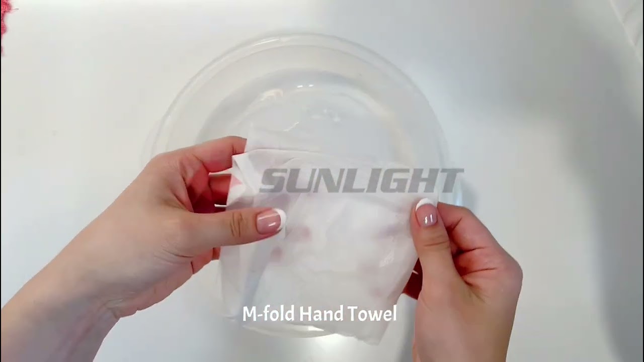 SUNLIGHT PAPER M-FOLD HAND TOWEL WET STRENGTH DEMO