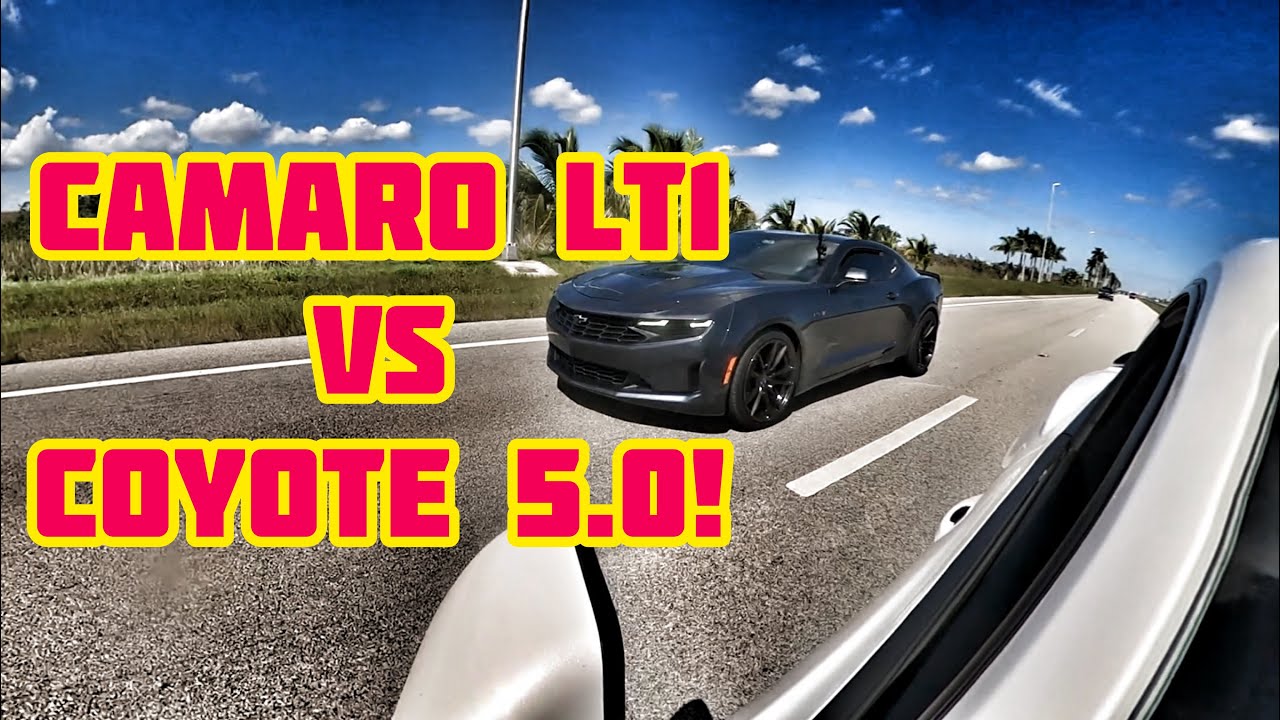 Stock Camaro LT1 vs Bolt ons Mustang 5.0! YouTube