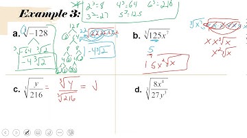 Algbera 1 - 9.1 Using Properties of Radicals