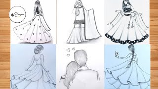 PENCIL SKETCHING FOR BEGINNERS || TOP 6 DRAWING FOR BEGINNERS || PENCIL DRAWING