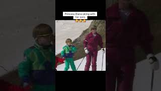 Princess Diana skiing with her sons #shorts #princessdiana #princewilliam #princeharry #skiing