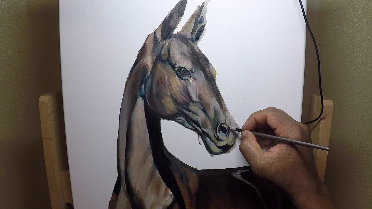 HORSE PAINTING 2 Time lapse YouTube