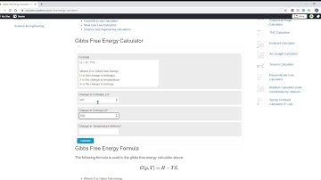 Gibbs Free Energy Calculator