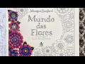 Colorindo o livro Mundo das Flores com lápis de cor Faber Castell SuperSoft 