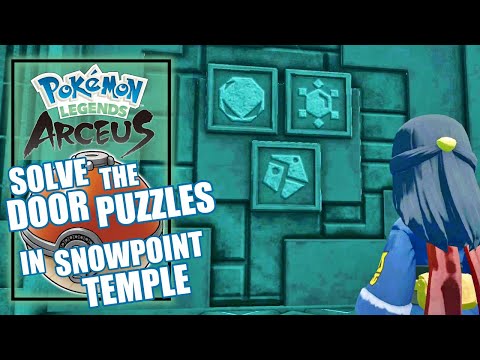 Pokemon Legends Arceus - How to Solve the Door Puzzles in Snowpoint Temple