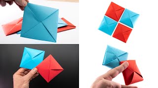 4 way to Make envelope Squid Game Ddakji  Korean Paper Toy  Origami