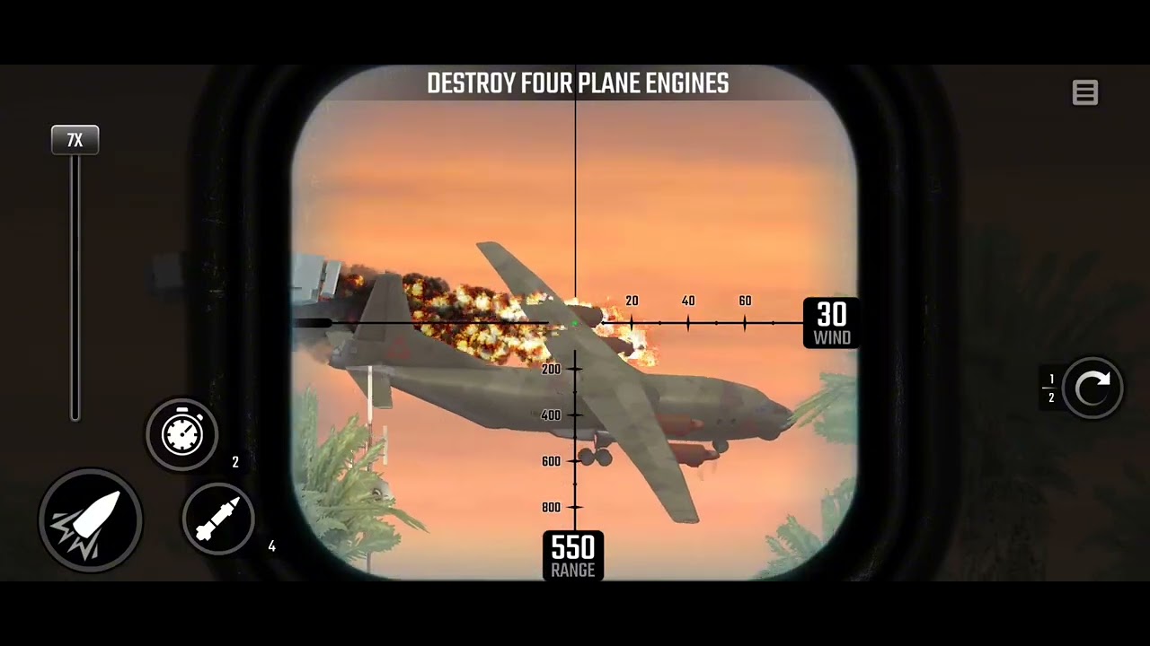 War Sniper Z8 Mission 9 Military Secrets Destroy Four Plane Engines