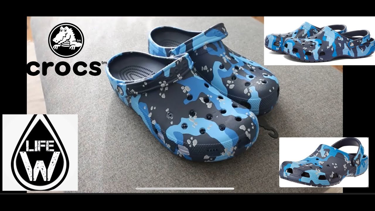 Classic Printed Camo Clogs Blue Camouflage Print