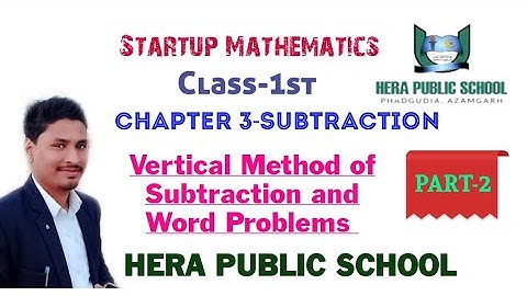 Start up Mathematics|| Subtraction Word Problems|| Chapter-3|| Class 1st|| by Rashid Sir|| HPS AZM||