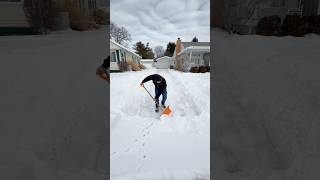 Ive Never Seen Ice This Thick Underneathsnow snowremoval snowshoveling