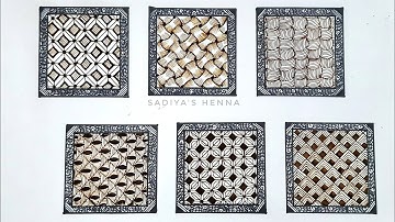 Latest Mehndi Checks Design Step by Step for Beginners | Types of Grid Netting Patterns | checks