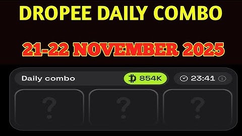 Dropee Question of the day Code Today 21 November | Dropee Question of the day Code I Dropee