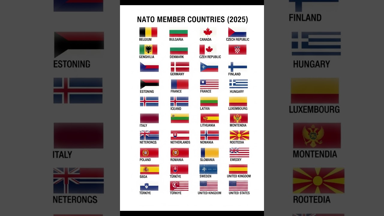 ATO Countries List 2025 with Flags and Names | NATO Members Updated