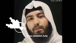 Ustoz Abdulloh Zufar O'lim haqida